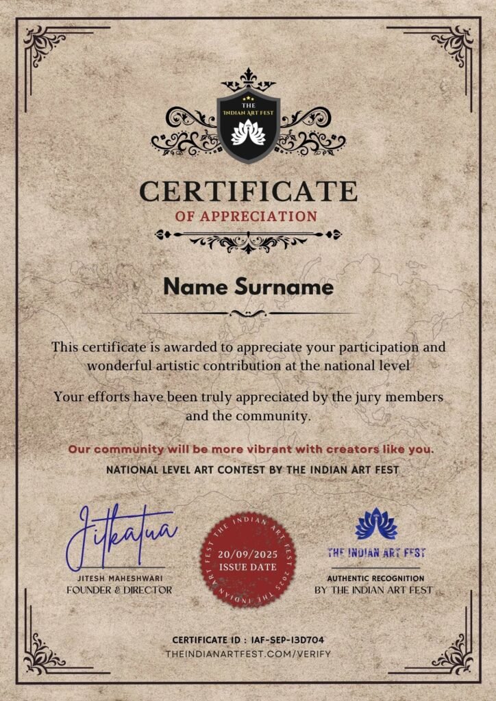 Art Contest Certificate